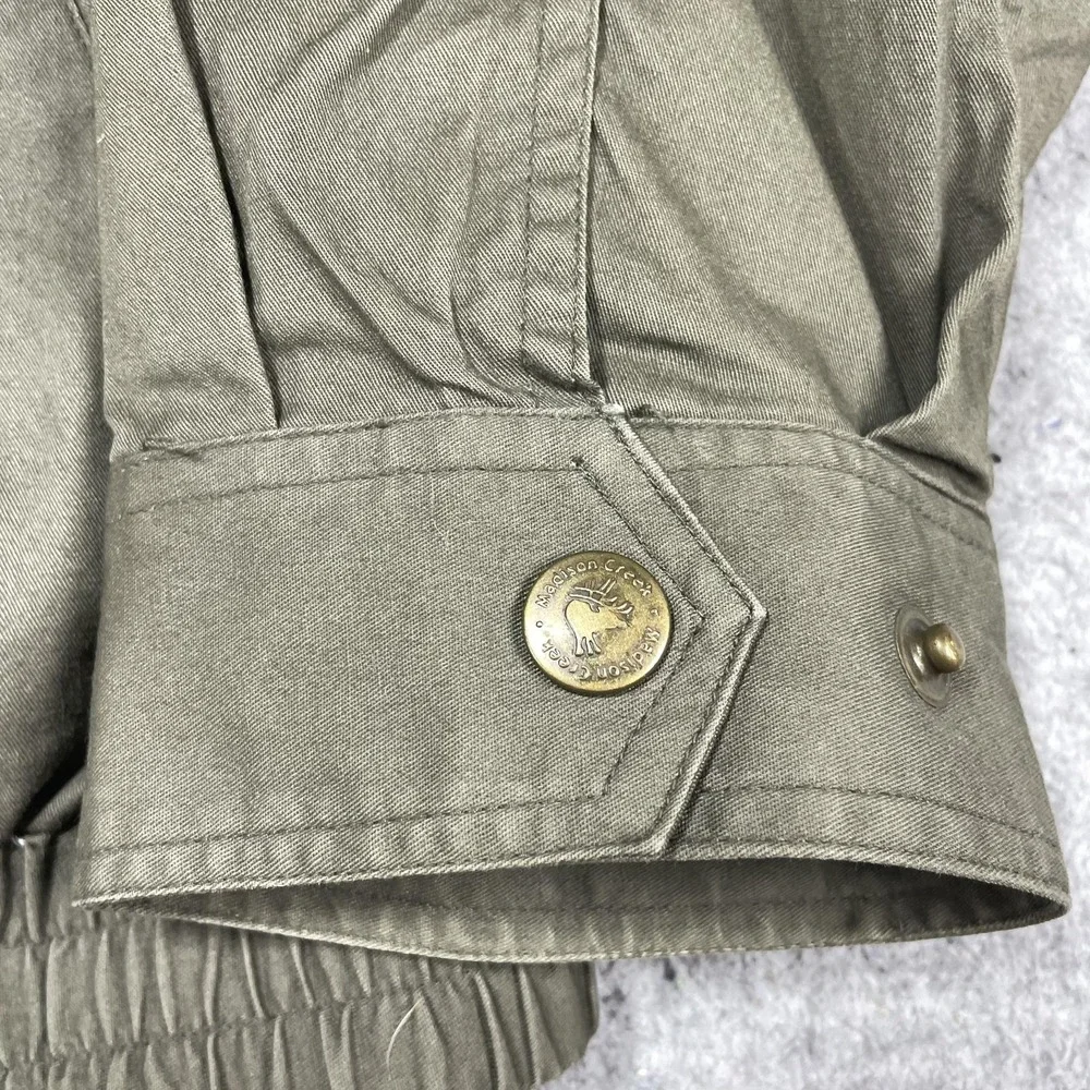 Madison Creek Outfitters Jacket Mens XL‎ Green Canvas Bomber Lined Zip Outdoor